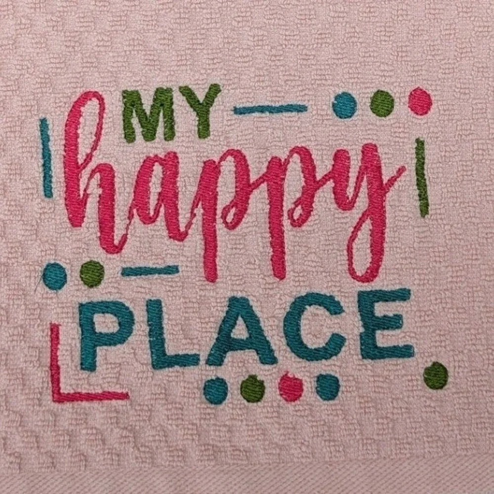 My Happy Place Kitchen Bath Bar Hand Towel